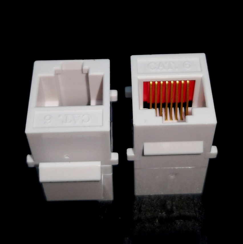 供应直通模块网络模块RJ45信息连接模块电脑插座双插型模块