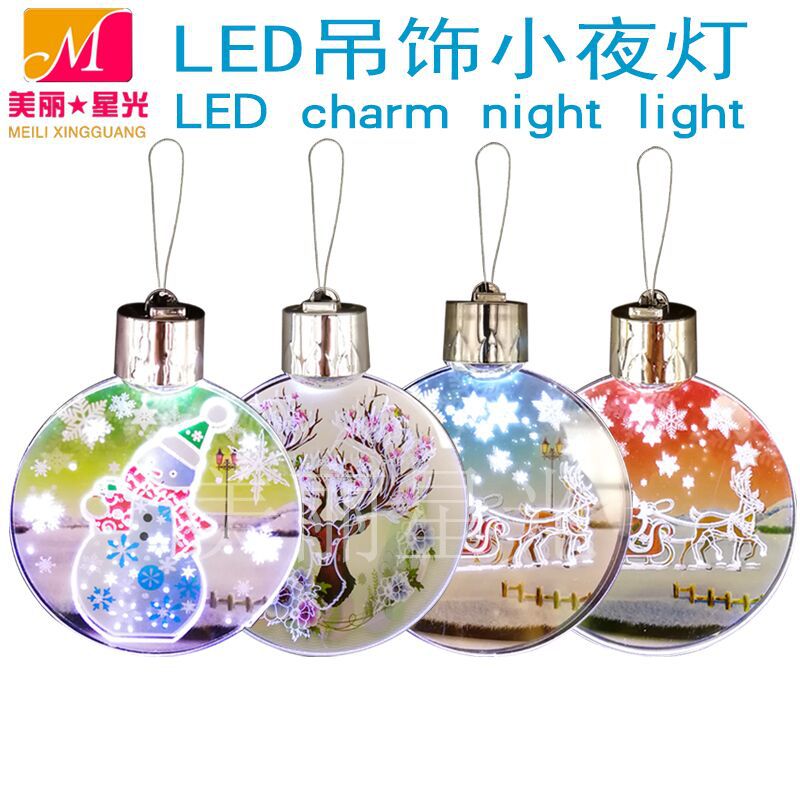 Regalos de decoración de Navidad creativos led acrílico lámpara colgante europeo y americano fabricante de origen de regalos de decoración de Navidad