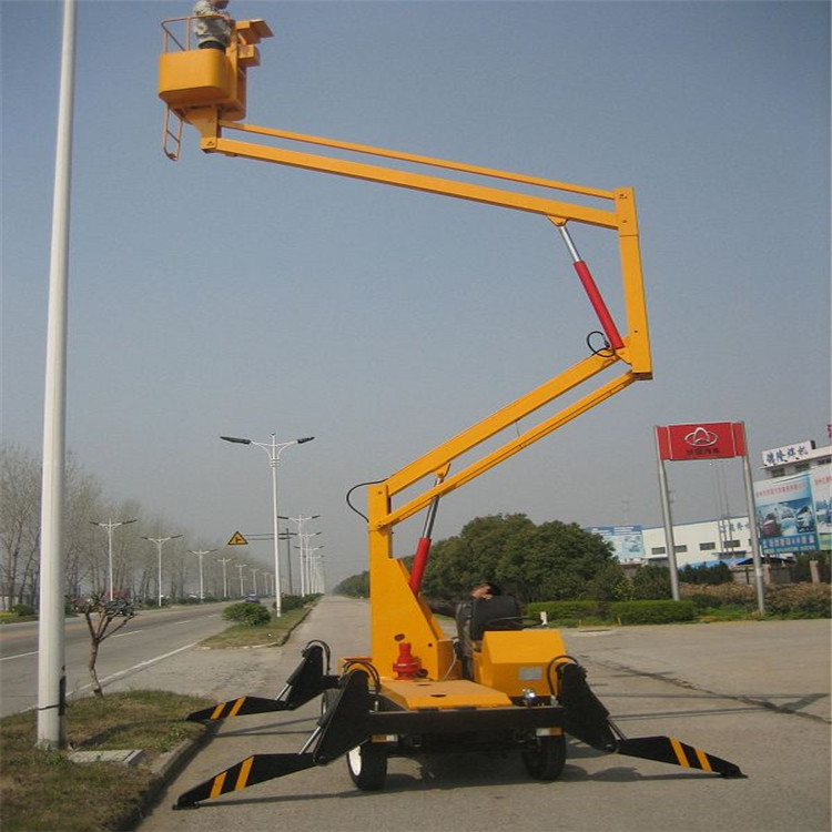 厂区作业自行曲臂式升降机柴油机曲臂式旋转平台车载式高空升降台