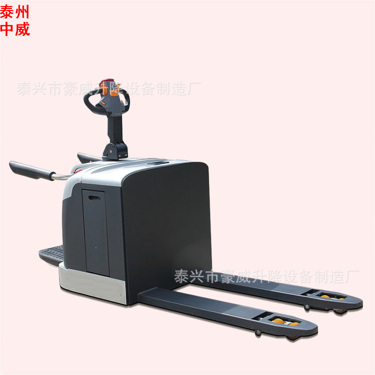 厂家供应全电动托盘搬运车 站驾式电瓶叉车 2吨液压升降搬运地牛