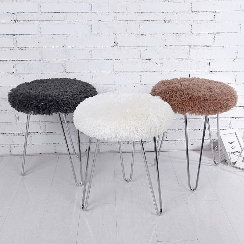 Оптовая продажа от производителя: простой современный табурет из металла для дома, стул для сидения, декор для гостиной, высокоплотный поролон