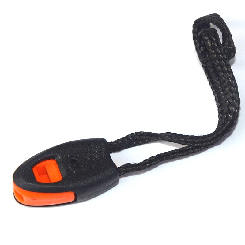 Silbato de supervivencia tire clip de cola clip de cuerda silbato independiente de alta puntuación Shell de plástico tire cola hebilla silbato cola clip de cuerda hebilla