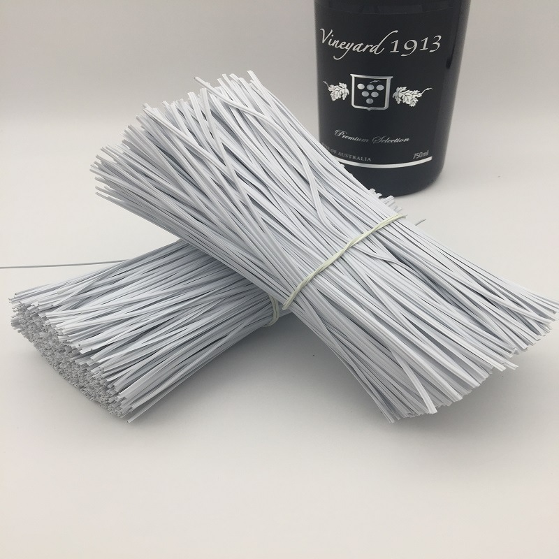 PVC双面扁形扎线扎带 白色pvc包胶铁丝扎带 园林葡萄绑枝扎丝束线