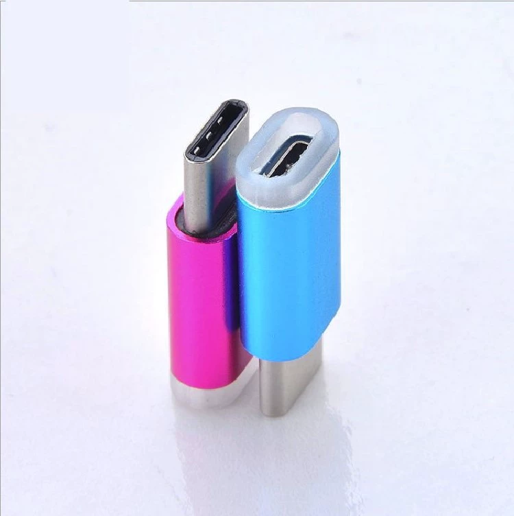 Алюминиевый переходник-поворотник Micro USB на Type‑C, подходит для Android (Micro гнездо на Type‑C)