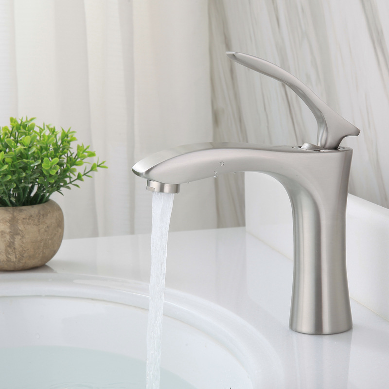 Special offer 304 stainless steel single hole basin faucet under counter Basin hot and cold mixed bathroom washbasin faucet