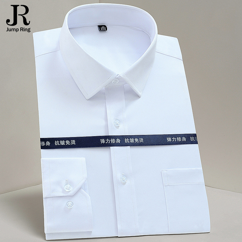 2024 White Shirt Men's Work Dress Business Casual Black Korean Fashion Professional Long Sleeve Thin Shirt Shirt