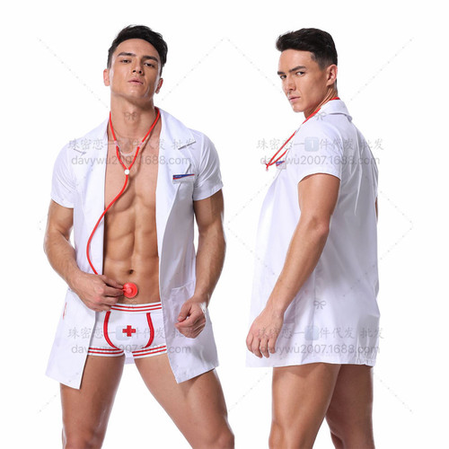 European and American nightclubs cosplay men's sexy lingerie sexy doctor male nurse Zhu Mi love sexy uniform temptation