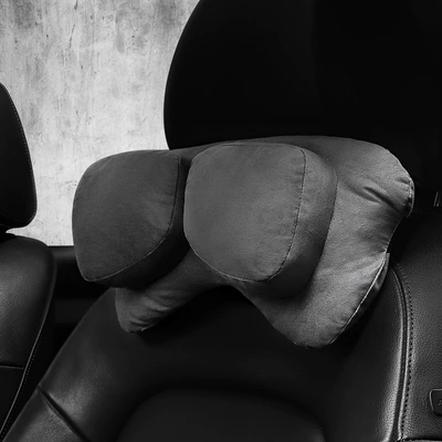 Car Gemini Headrest Lumbar Headrest - single-pure-gray-headrest-two-recommended-for-one-car