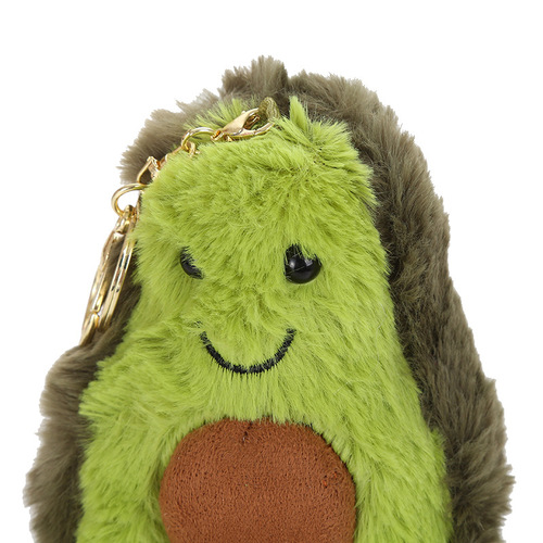 Avocado internet celebrity doll pendant, ugly plush toy, pineapple doll keychain, fruit backpack pendant