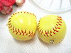 Baseball small keychain with zipper, European style, wholesale, 3.5cm