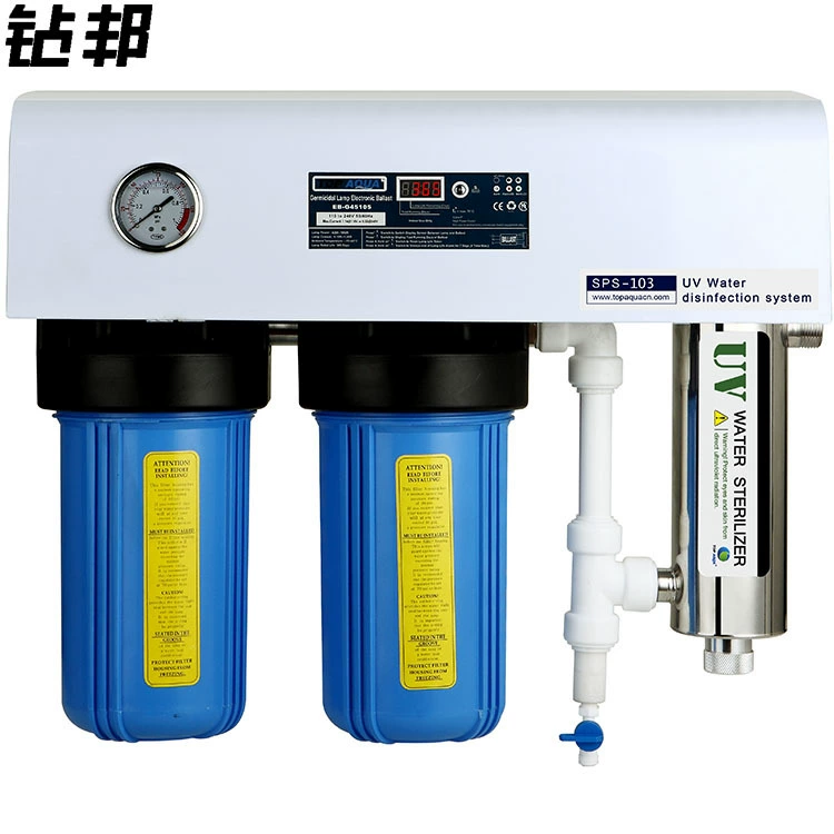 Весь дом большой расход чистой воды передний фильтр УФ-стерилизация оборудование для домашних стерилизаторов оптовая продажа