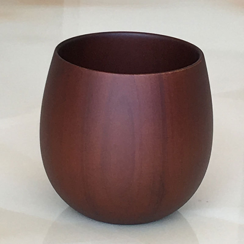 Suministro directo de fábrica calor aislamiento creativo gran vientre taza de madera entera cavando protección ambiental agua taza de madera de primera clase taza de madera al por mayor