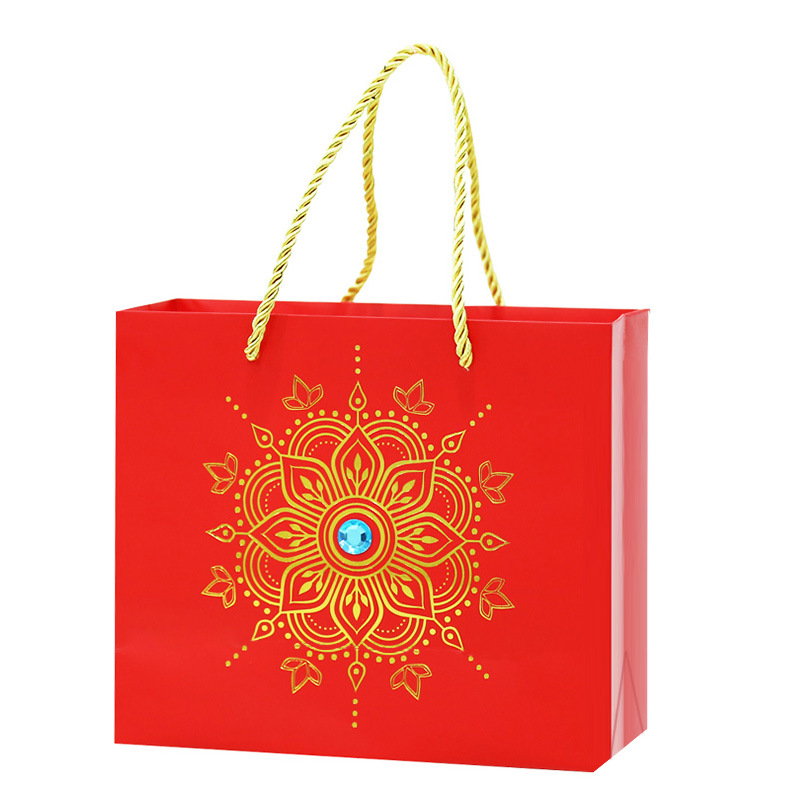 厂家手提纸袋烫金结婚回礼手提袋服装公司购物袋礼品袋可回收