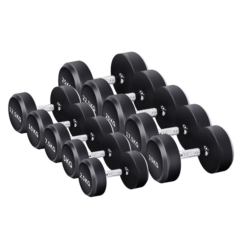 Yuantong mancuerna blanca de los hombres fitness gimnasio en casa comercial especial plástico recubierto yaling traje equipo la aptitud