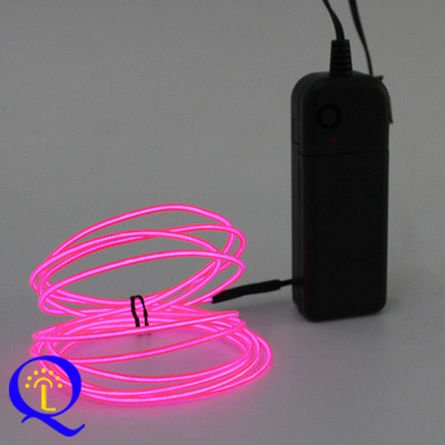 高亮el冷光线发光线汽车装饰灯条12345米套装3V电池盒发光线厂家|ru