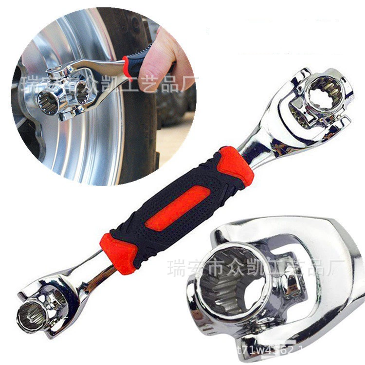 Большое количество многофункциональных торцевых ключей 48 в одном вращающемся на 360 градусов многофункционального торцевого ключа с храповым механизмом, подвижное открывающийся цветок сливы