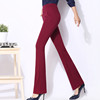 Autumn flared trousers, suit for leisure, high waist, new collection, plus size, loose straight fit