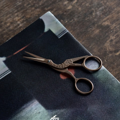 Factory direct sales tea packaging bubble bag scissors Japanese retro crane-shaped scissors tea art Kung Fu tea ceremony spare parts