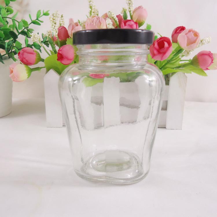 厂家直销250ml玻璃瓶密封罐头瓶 酱菜辣椒酱瓶子食品玻璃瓶带盖