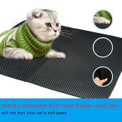 Supply EVA non-slip cat litter mat double layer anti-lead out pet eva cat mat cat litter box filter mat cat scratching board