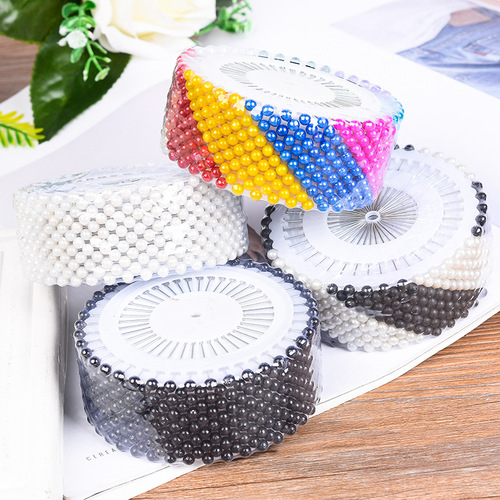 Factory direct sales color white positioning bead needles pearl pins handmade needles jewelry fixed needles pearlescent needles