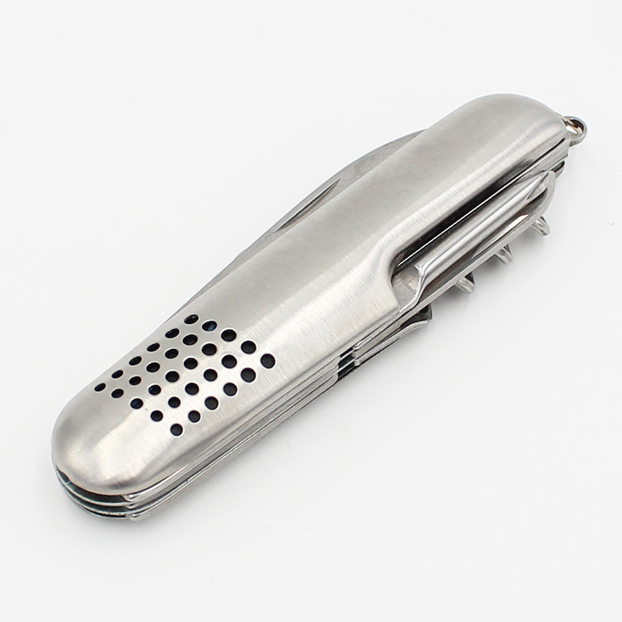 【厂家】热销多功能户外野营折叠军刀 不锈钢组合工具 7开