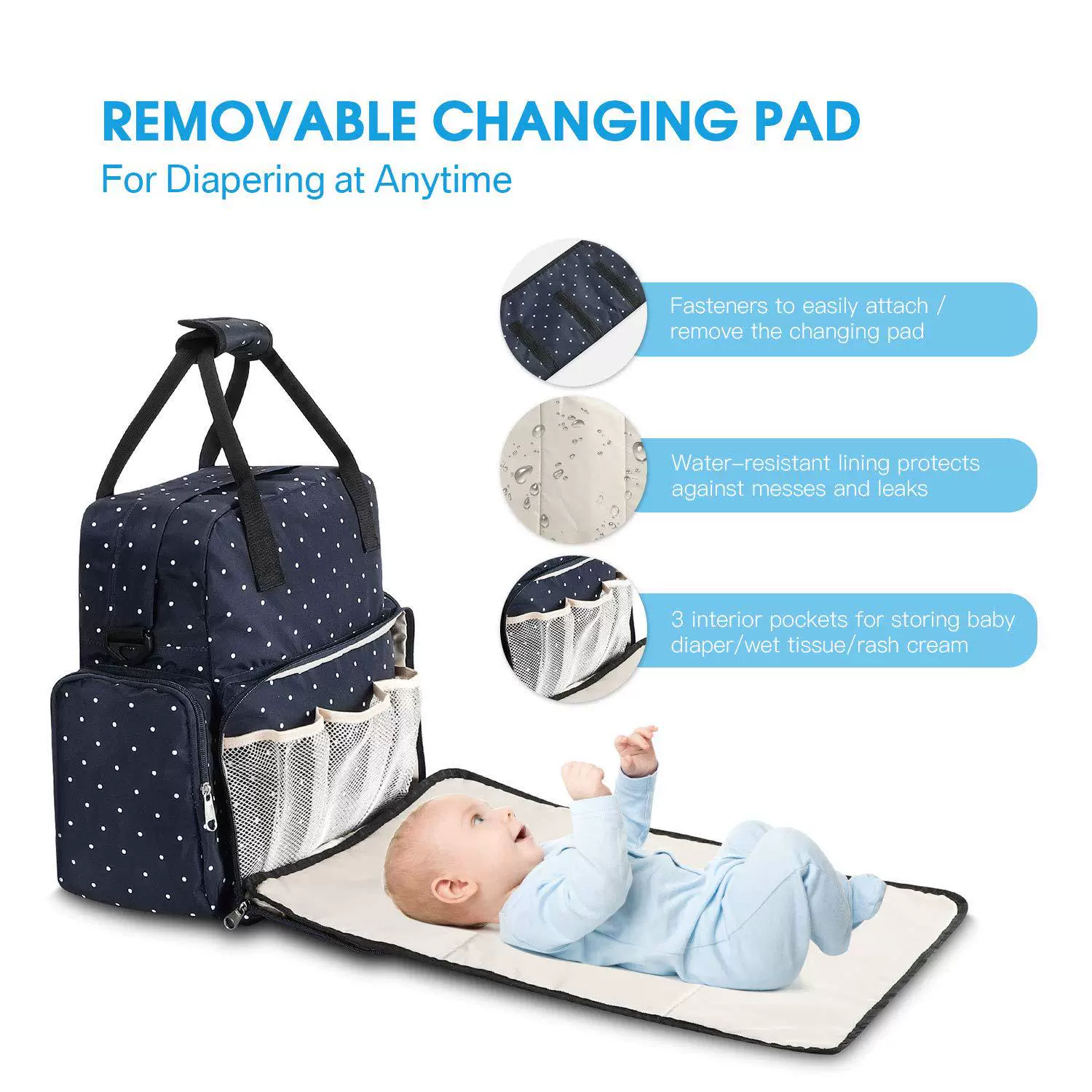 Ankommling Baby Backpack Multifunctional Fashion Large -capacity Мамочка выходит в магазин набор для подгузников