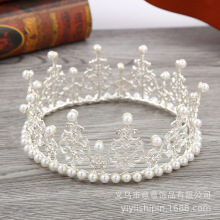 节日派对新款全圆皇冠生日礼物蛋糕烘焙装饰新娘发饰头饰