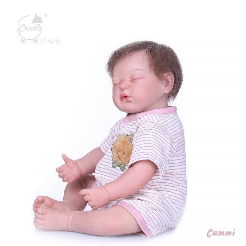 Nueva simulación hecha a mano bebé renacido muñeca de silicona