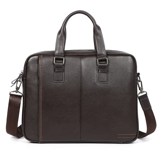 Túi xách tay nam da bò thật 38×28×8 cm đựng laptop, đeo chéo kiêm túi công sở — Màu cà phê, Màu xanh lam, Màu đen