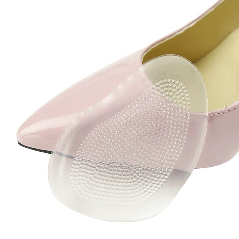 Прозрачная силиконовая Передняя подушка для ладони стелька половинного размера поставляется с вязкой амортизирующей массажной подушечкой стелька на высоком каблуке GEL Заводская Прямая