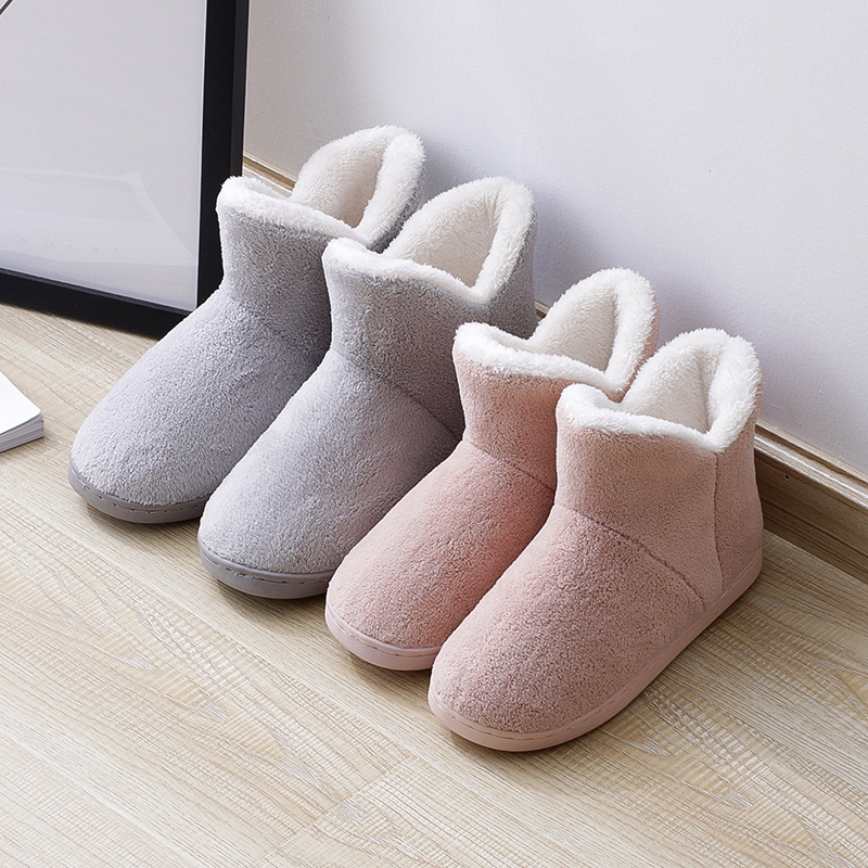 Lidani cotton slippers women's winter moon shoes bag heel warm fleece-lined thick-soled indoor couples plush men's cotton shoes