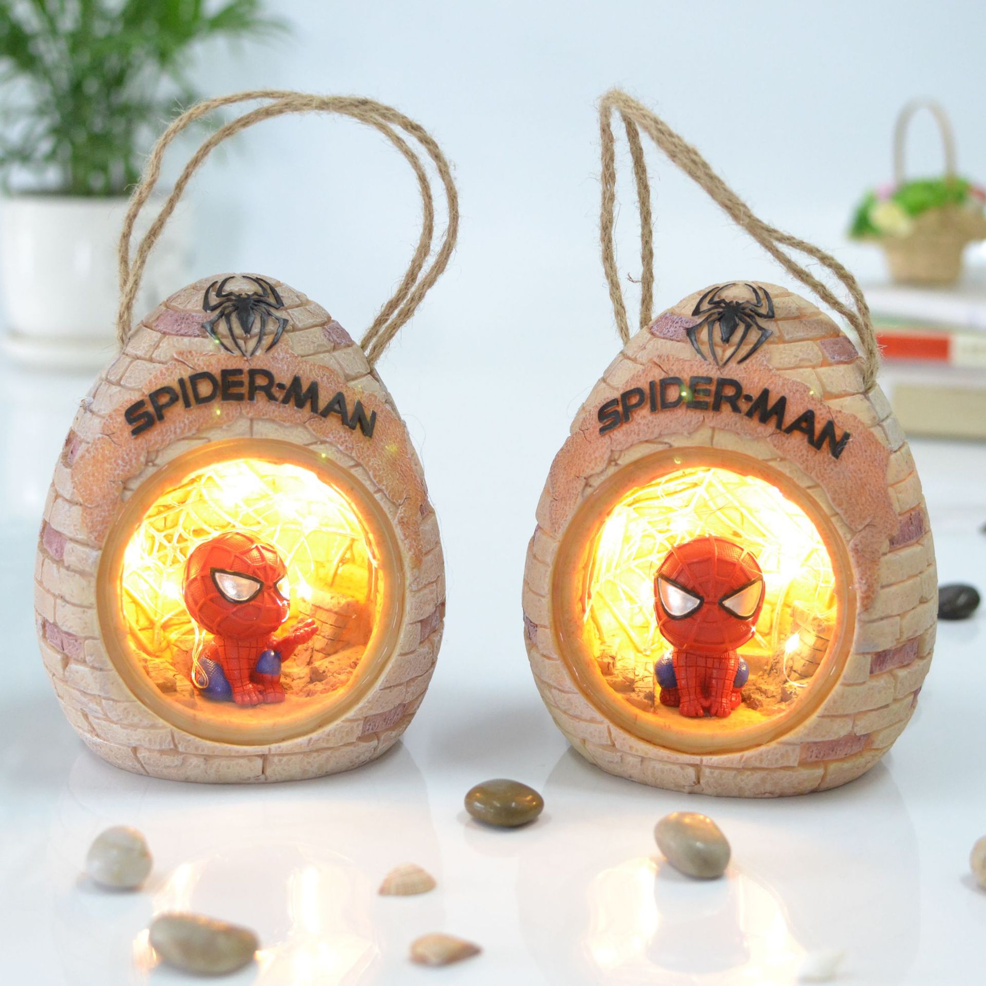 Christmas Girlfriend Night Glow Accompanying Spider-Man Nightlight Star Lamp Ornaments Girls' Gifts Desktop Ornaments