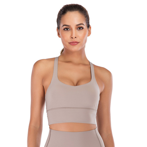 New Arrival Backless Sports Bra for Women, European and American Style Push-Up Cross Running Fitness Bra, Non-Wired Yoga Bra