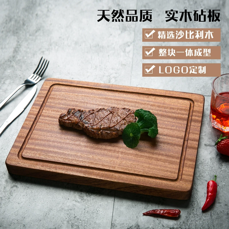 Дубовая кухонная разделочная доска твердая древесина для западного ресторана специальная доска для стейка говяжья тарелка можно оптом