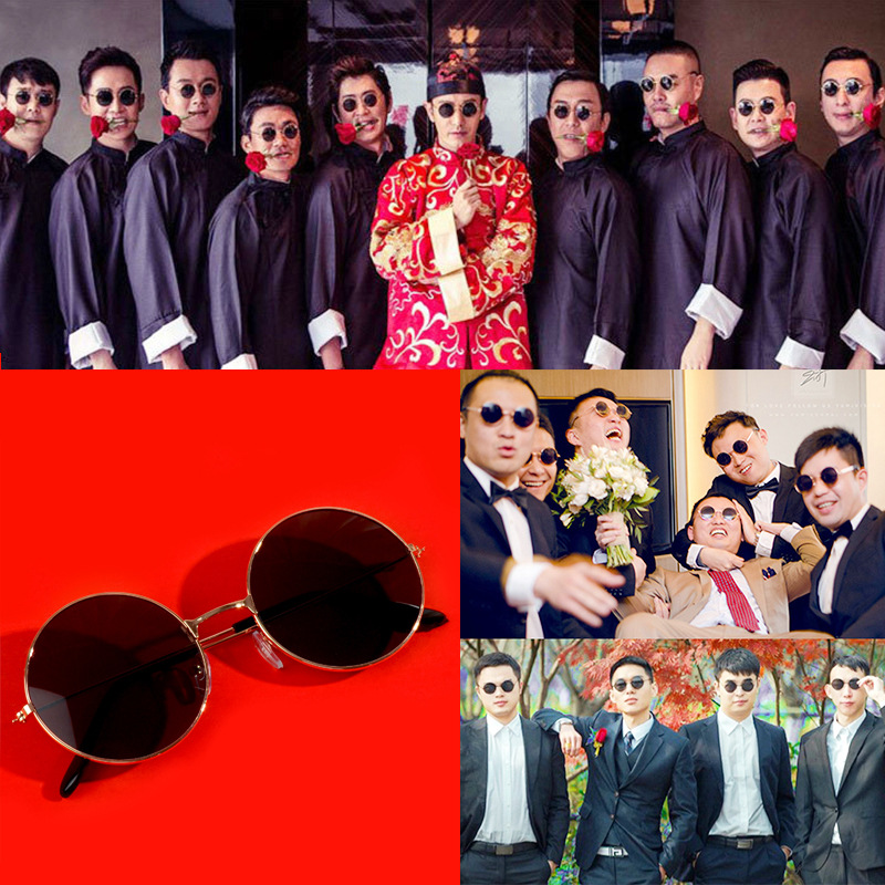 wholesale marry Supplies personality originality Funny Retro sunlight Sunglasses Hip hop Sir glasses Next of kin Game props
