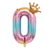 Digital crown, children's balloon, decorations, 32inch, gradient, Birthday gift