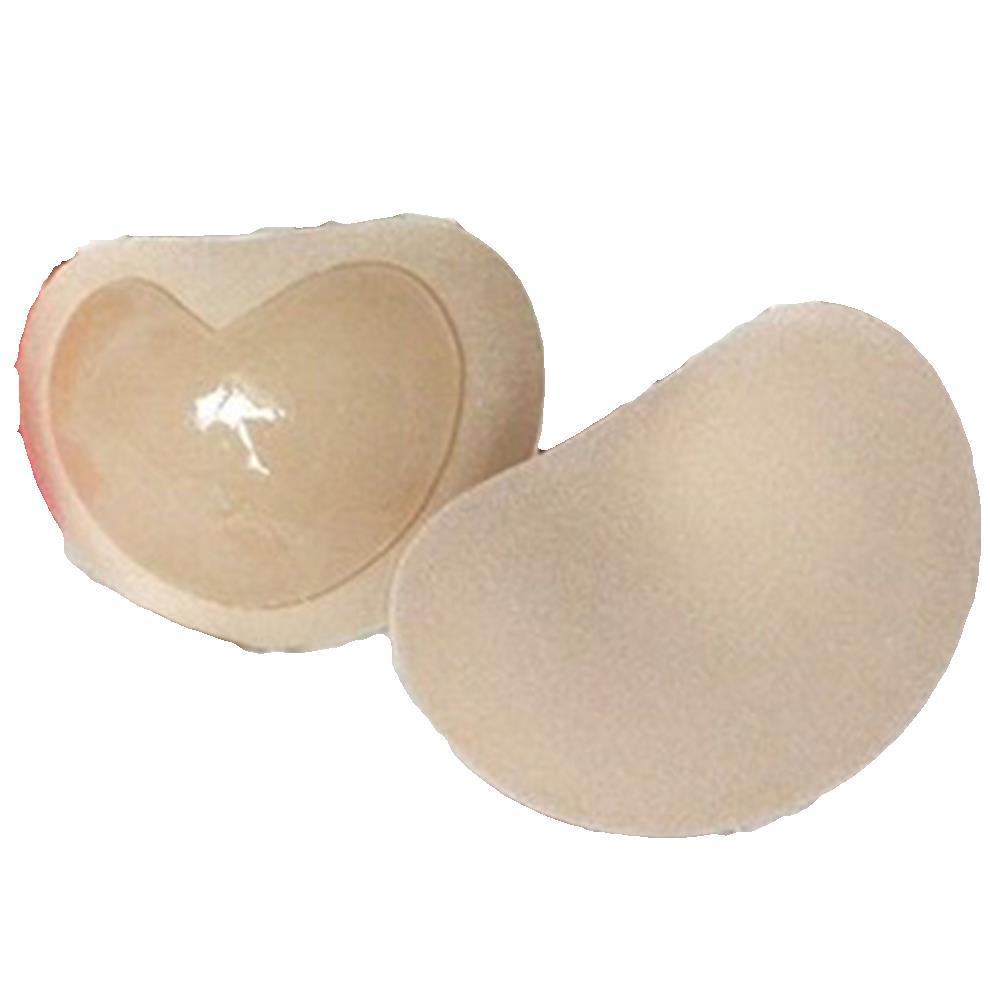 Cojín de pecho engrosado autoadhesivo en forma de corazón de pollo para mujer con sujetador adhesivo almohadilla de esponja invisible para ropa interior de inserción de silicona transfronteriza