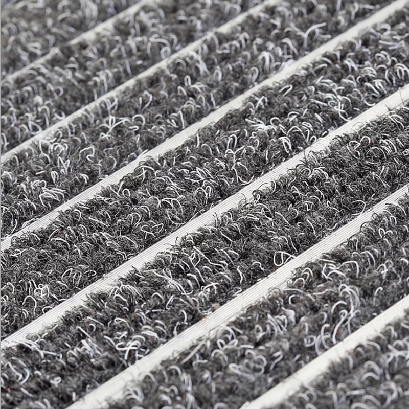 Comercial incrustado a prueba de polvo alfombra centro comercial alfombra de la puerta eliminación de polvo barro raspado alfombra de piso de aleación de aluminio