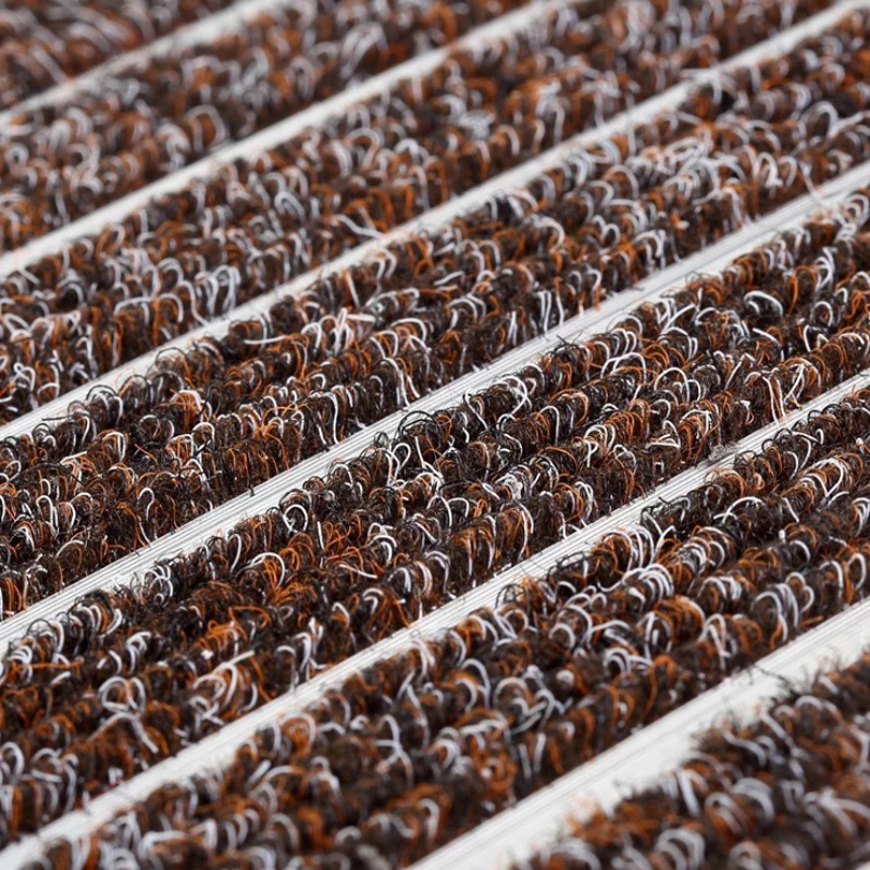 Comercial incrustado a prueba de polvo alfombra centro comercial alfombra de la puerta eliminación de polvo barro raspado alfombra de piso de aleación de aluminio