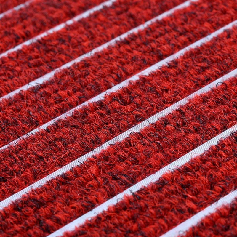 Comercial incrustado a prueba de polvo alfombra centro comercial alfombra de la puerta eliminación de polvo barro raspado alfombra de piso de aleación de aluminio