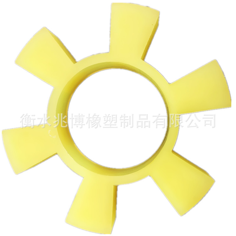 三爪联轴器缓冲垫六角聚氨酯橡胶T型水泵对角轮耐磨弹性块