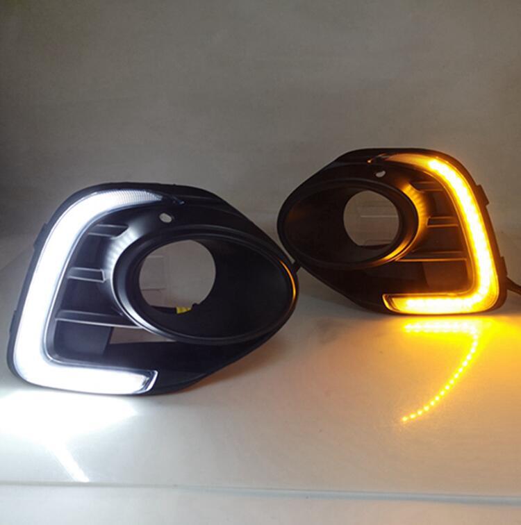 Aplicable a Mitsubishi Lancer Luz de marcha diurna modificado LED conjunto de luz antiniebla de 16 a 17 a 18