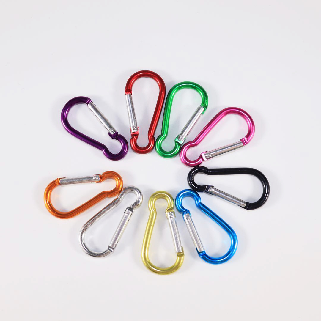 Ventas directas de fábrica N ° 5 en forma de calabaza mosquetón de aleación de aluminio al aire libre rápido colgando escalada hebilla Banco de la energía tamaño pequeño hebilla colgante