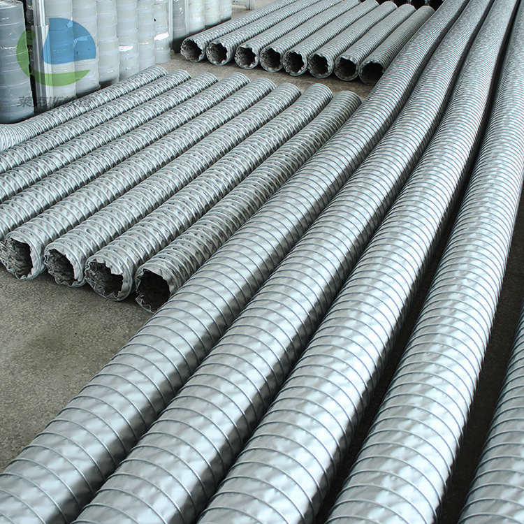特殊玻璃纤维涂层外部螺旋镀锌钢夹片通风管耐温450度高温排放管
