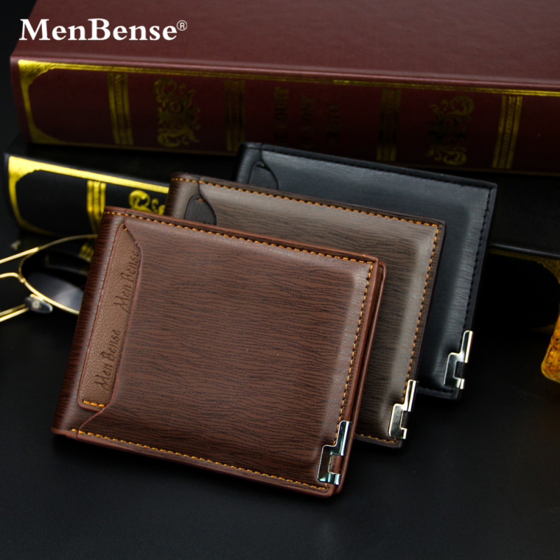MenBense new men's wallet short fashion casual iron side card wallet manufacturers wholesale MenBense new men's wallet short fashion casual iron side card wallet manufacturers wholesale