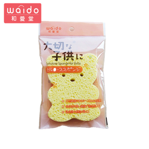 Japanese newborn baby bath sponge, bath cotton, wood pulp, child bath, mud artifact, sling towel
