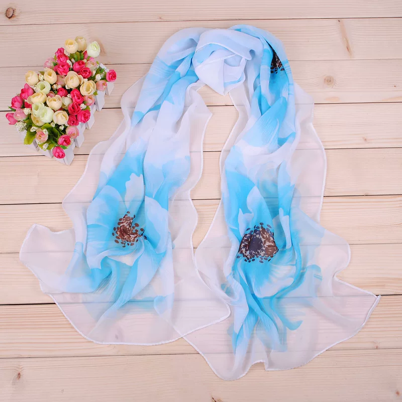 Fashionable refreshing shiffon scarf, shiffon with print, wholesale