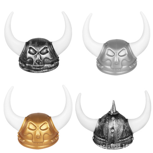 Halloween costume props, masquerade ball party hats, devil Viking pirate hats, horned general hats