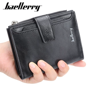 Мужской кошелёк baellerry короткий PU с картхолдером однотонный